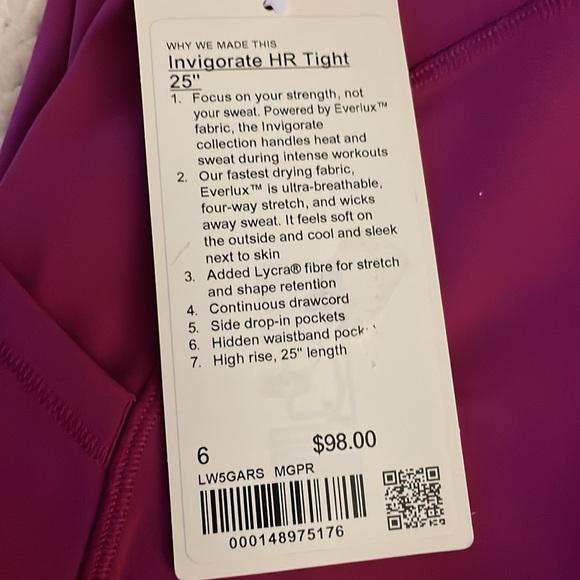 Lululemon Invigorate HR Tight 25” - Picture 5 of 5